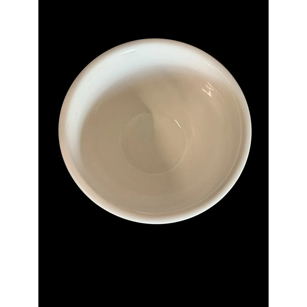 Vtg. Med White ironstone mixing bowl Unbranded 8